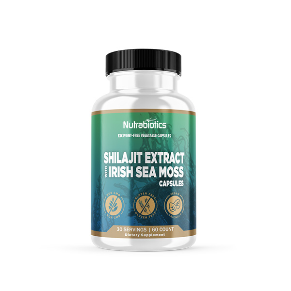 Shilajit Extract Supplement with Irish Sea Moss – Excipient-Free Vegetable Capsules